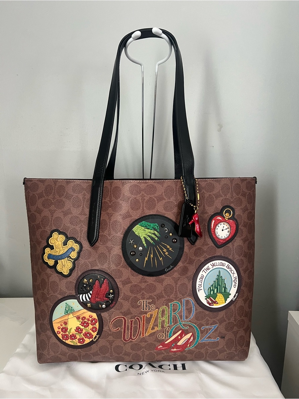 Disney X Coach Wizard Of Oz Highline Tote In Signature Canvas With Patches-RARE-